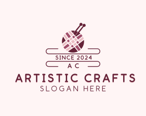 Yarn Knitting Craft logo design