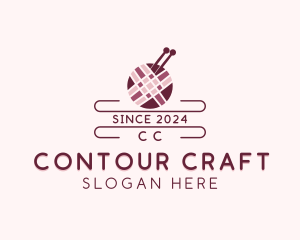 Yarn Knitting Craft logo design