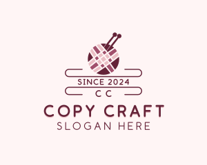 Yarn Knitting Craft logo design