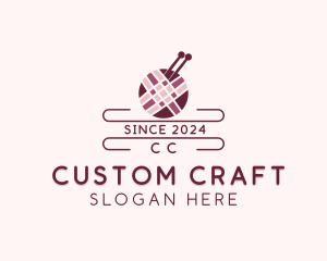 Yarn Knitting Craft logo design