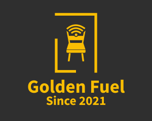 Golden Chair Wifi  logo design