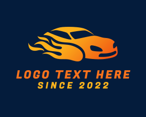 Flaming Race Car logo