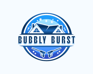 Pressure Washer Bubble logo design