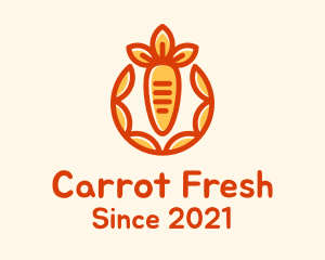 Organic Orange Carrot logo design