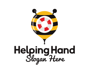 Bee Rescue Location Pin logo design