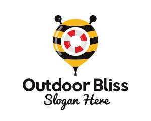 Bee Rescue Location Pin logo design