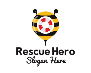 Bee Rescue Location Pin logo design