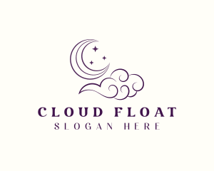 Moon Cloud Star logo design