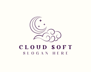 Moon Cloud Star logo design