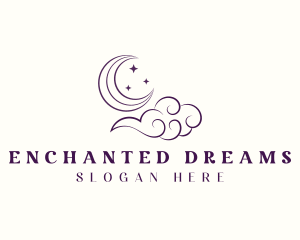 Moon Cloud Star logo design