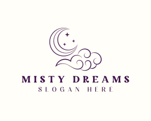 Moon Cloud Star logo design