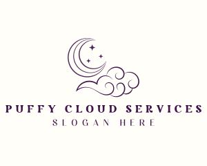 Moon Cloud Star logo design