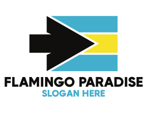 Bahamas Flag Arrow logo design