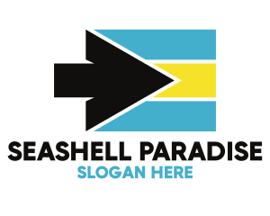 Bahamas Flag Arrow logo design