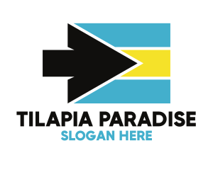 Bahamas Flag Arrow logo design