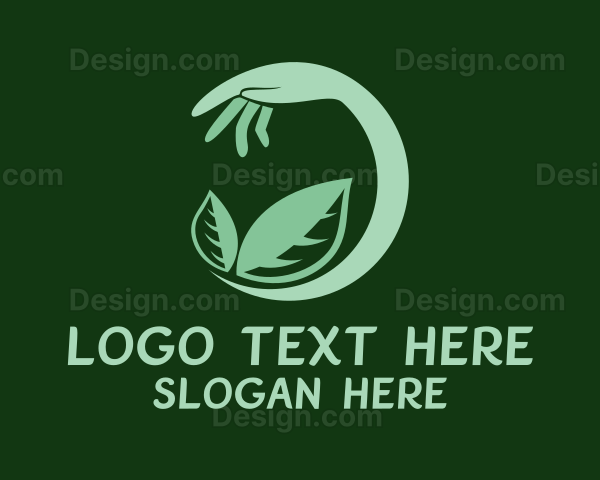 Leaf Gardening Hand Logo