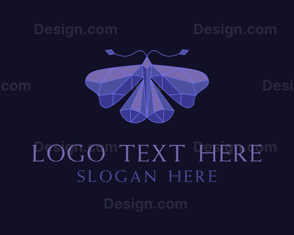 Elegant Geometric Butterfly Logo
