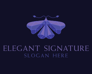  Elegant Geometric Butterfly logo design