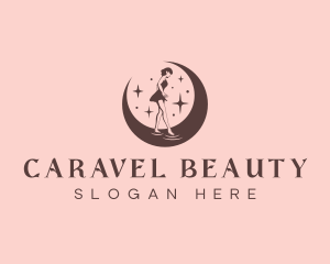 Beauty Woman Moon logo design