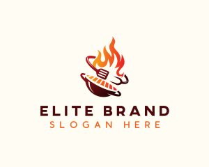 Roast Grill Flame  Logo