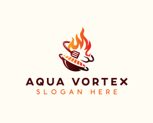 Roast Grill Flame  logo design