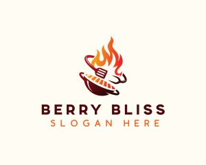 Roast Grill Flame  logo design