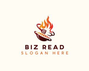 Roast Grill Flame  logo design