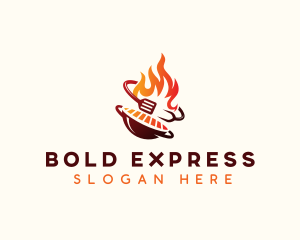 Roast Grill Flame  logo design