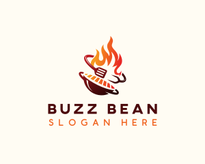 Roast Grill Flame  logo design