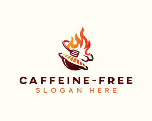 Roast Grill Flame  logo design