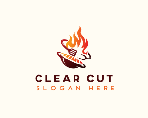 Roast Grill Flame  logo design