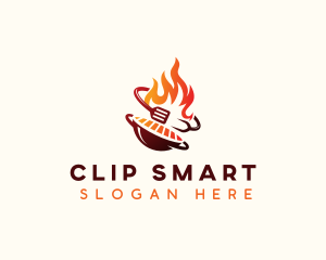 Roast Grill Flame  logo design