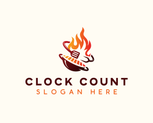 Roast Grill Flame  logo design