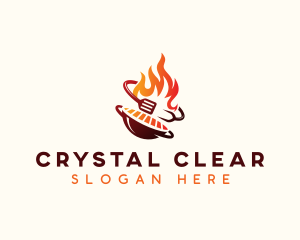 Roast Grill Flame  logo design