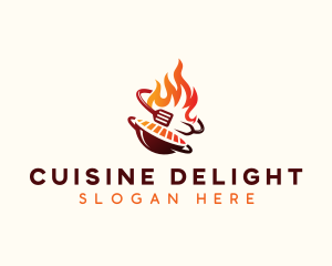 Roast Grill Flame  logo design