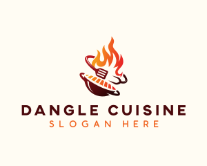 Roast Grill Flame  logo design