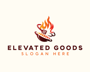 Roast Grill Flame  logo design