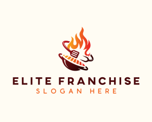 Roast Grill Flame  logo design