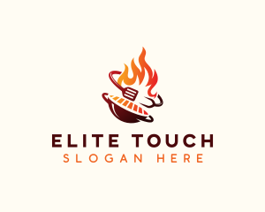 Roast Grill Flame  logo design