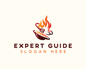 Roast Grill Flame  logo design