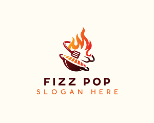 Roast Grill Flame  logo design