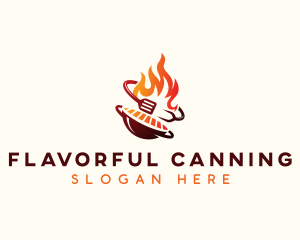 Roast Grill Flame  logo design