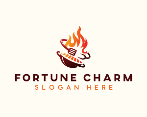 Roast Grill Flame  logo design