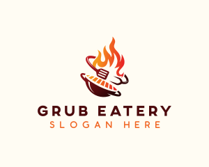 Roast Grill Flame  logo design