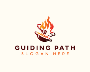 Roast Grill Flame  logo design