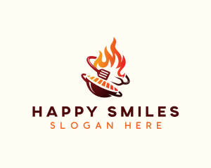 Roast Grill Flame  logo design