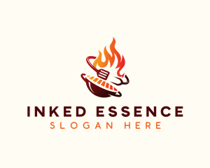 Roast Grill Flame  logo design