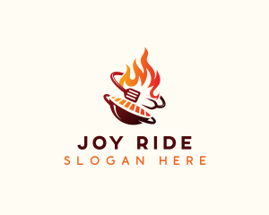 Roast Grill Flame  logo design