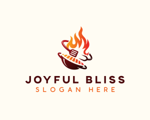 Roast Grill Flame  logo design