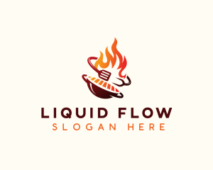 Roast Grill Flame  logo design